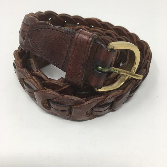 Amiee Lynn Brown Braided Leather Belt Small - Picture 1 of 6